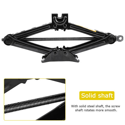 2 Ton Scissor Jack Lift Wind Up Tools For Car Van Garage with Wrench Speed Handle