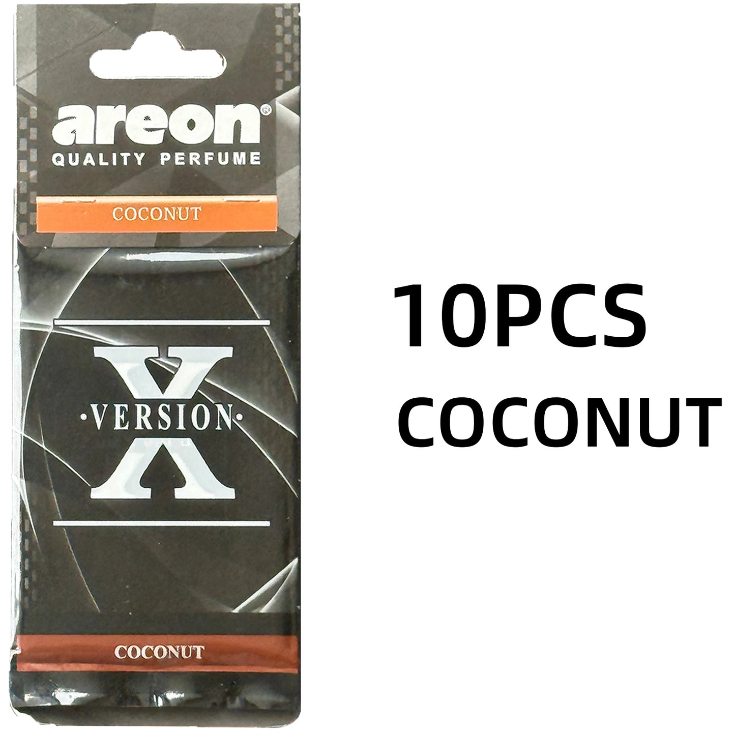 areon 5/20pcs COCONUT Scent Car Air Freshener, Natural Tea-Scented Paper, Car-Mounted Hanging Type, Car Interior Accessories