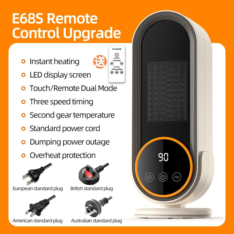 Fan heater, household electric heater, foot warmer, winter electric heating, hot fan, grill stove, energy-saving