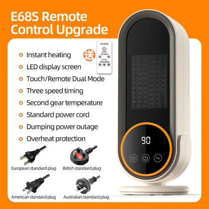 Fan heater, household electric heater, foot warmer, winter electric heating, hot fan, grill stove, energy-saving