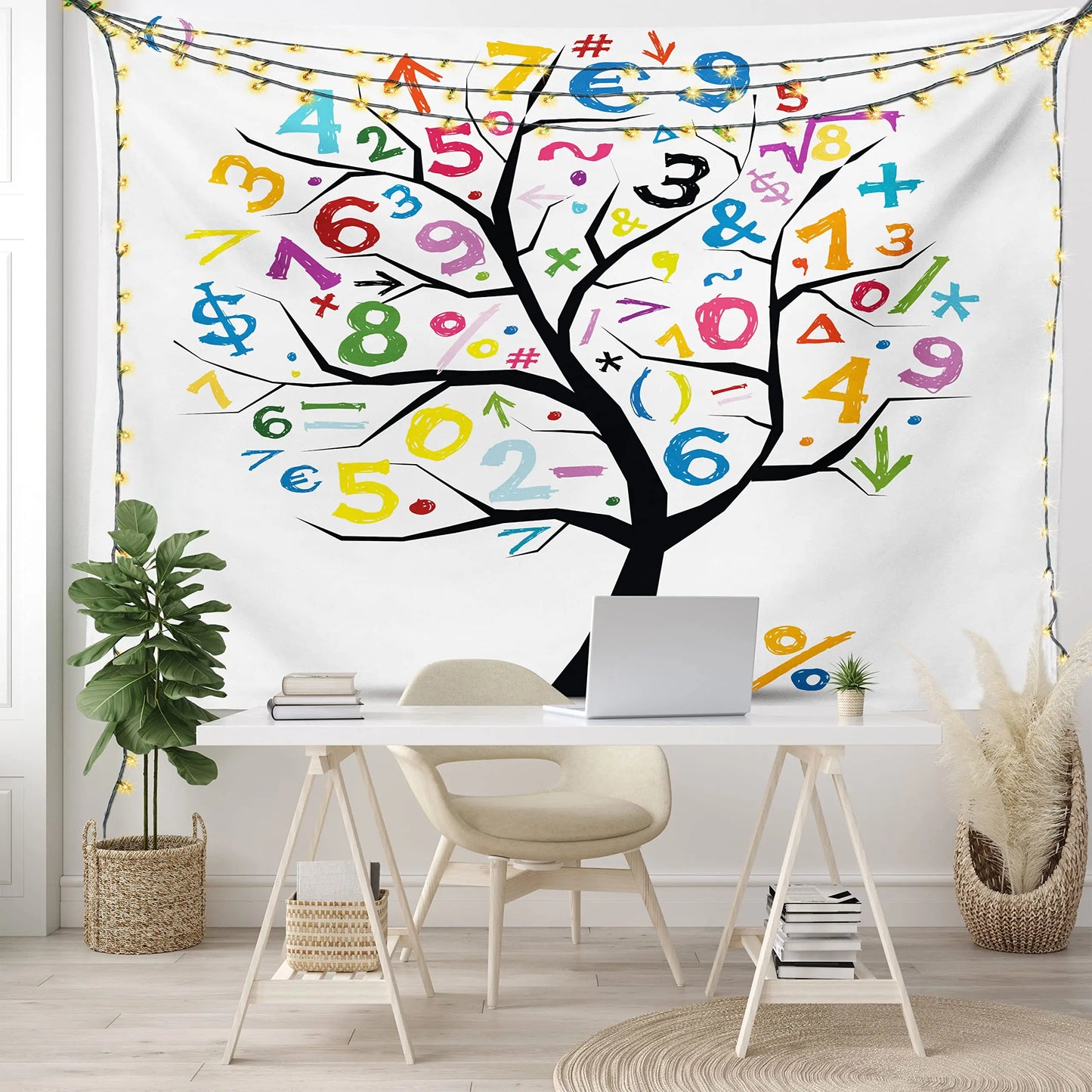 Math Equation Tapestry Mathematics Formula Tapestries for Kids Boys Girls Students Educational Wall Hangings Child Room Decor
