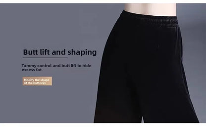 Slim Fit Velvet Wide Leg Pants Winter New Style plus Size Warm Fleece High Waist Elastic Korean Velvet Pants for Women