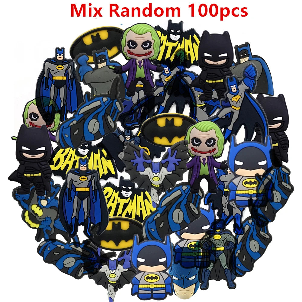 9-100Pcs Hot Toys Cartoon Shoe Charm Accessories DIY Clog Sandal Shoes Buckle Decorations Children Kids Party Gifts