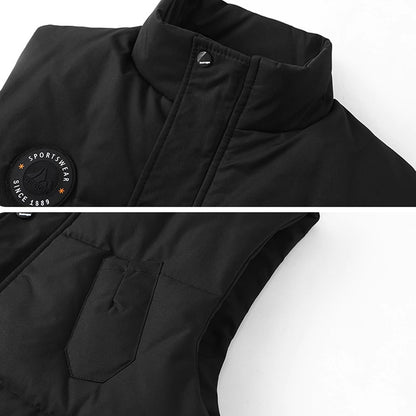 Winter Thick Vest Men 10XL 11XL Plus Size Vests Winter Padded Vests Male Fashion Casual Solid Color Sleeveless Jacket Big Size