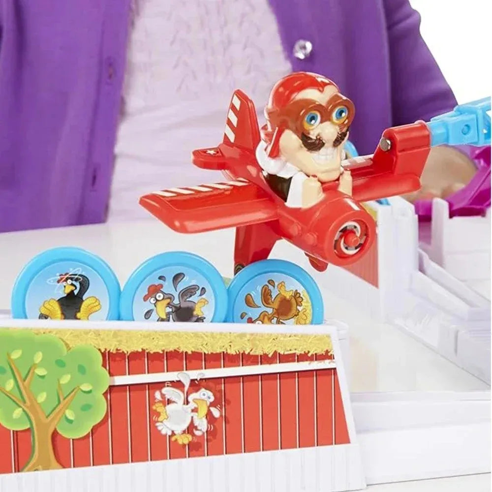 Looping Louie Spinning Plane Chicken Stealing Game Interaction Tabletop 2 3 4 Player Board Game Party Parent-child Funny Kid Toy