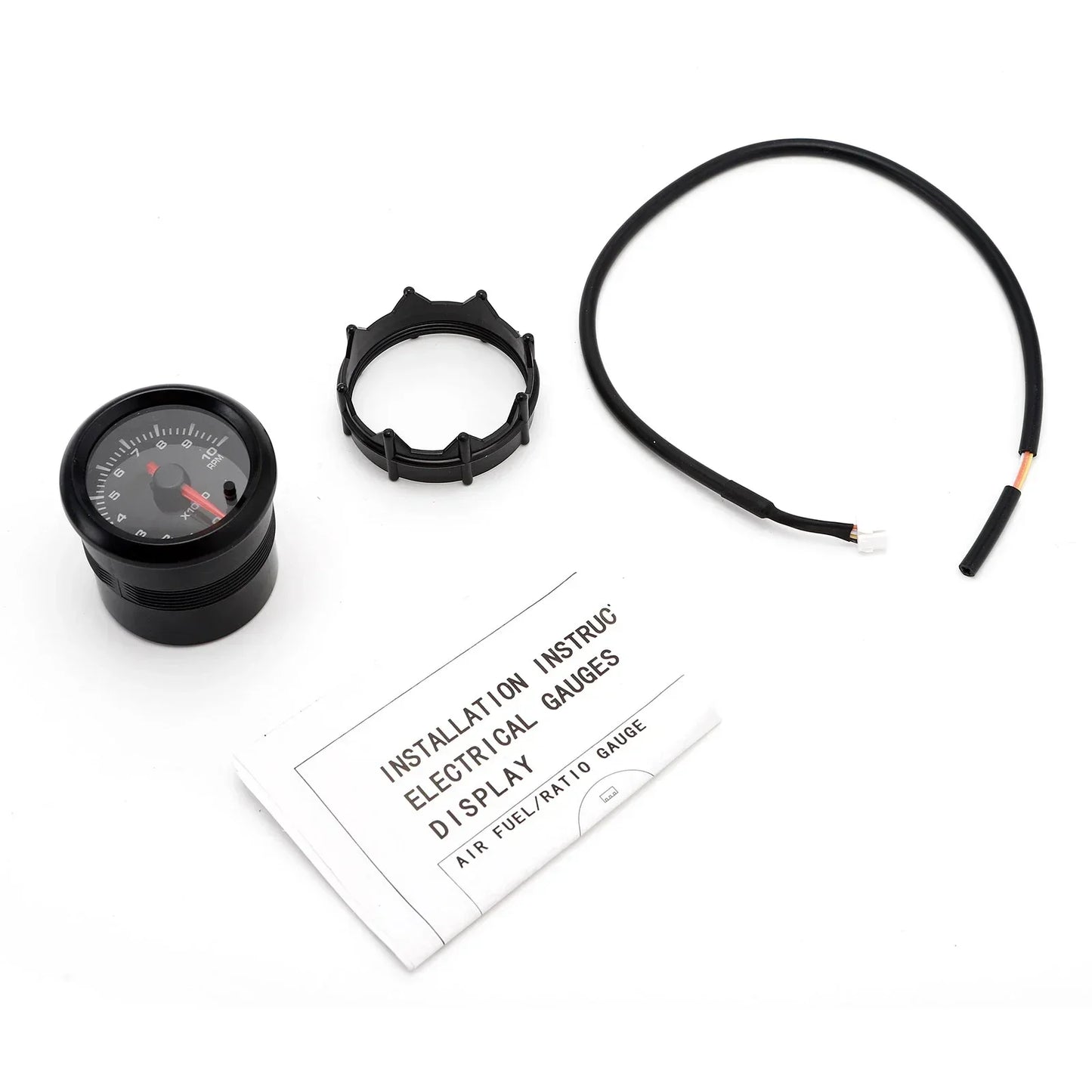Dofi 2" 52mm 7 Colors LED Dual Display Boost Water Oil Temp Oil Pressure Voltmeter Air Fuel Ratio EGT Tachometer Car Gauge