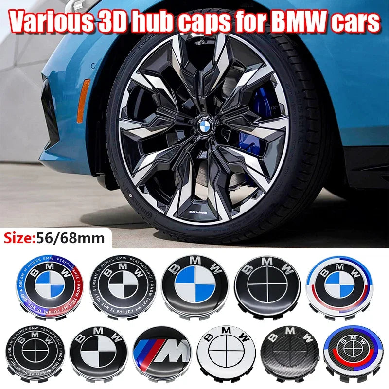 4Pcs/Set 56MM/68MM wheel hub center cap For BMW M X1F48 F13 G16 F33 E24 G23 G30 E70 F91 E92 F11 G80 X6E71 E86 F10 G60 G22 E46