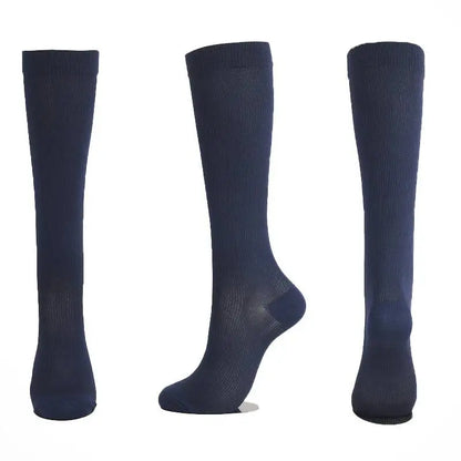 HYSAIXIA brand Solid Color Unisex Compression Cocks Men Women Gray Black Blue Brown Bhite Apricot 15-20mmhg