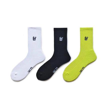 Breathable Cotton Mid-Calf Socks For Men Soft calcetines hombre Football Sport Socks Moisture-Wicking 3-Pack Crew Socks