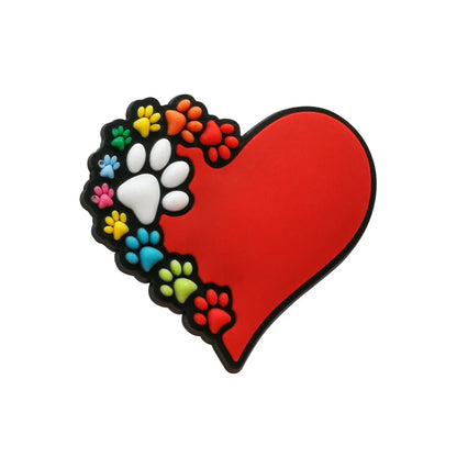 1/25PCS Red Romance & Glam Theme Shoe Charms Set DIY Decorative Pins Lips Heart Lipstick Clogs Accessories for Women Men Gifts