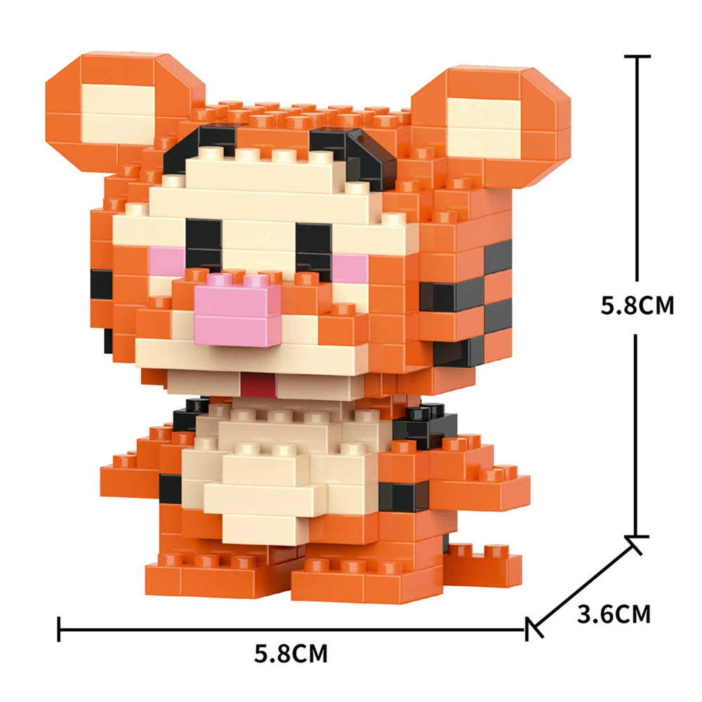Cartoon Anime Hello Kitty Panda Refrigerator Magnet Blocks Kuromi My Melody Cinnamoroll Building Blocks Toy Kids Birthday Gift