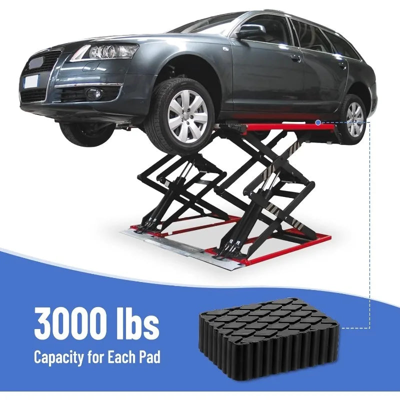 Solid Rubber Lifting Pads Heavy Duty Lifting Blocks Non-Slip Spacers for Car Jacks Sturdy Durable Protector for Jack and Racks