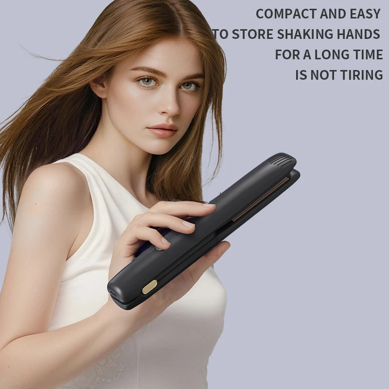 Wireless volumizing hair straightener, rechargeable corn curler, dormitory student home-use hair straightener, curling wand, ele