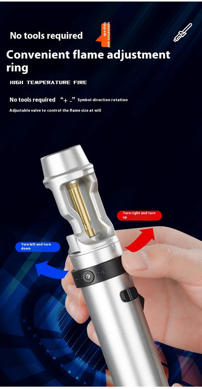 Powerful Metal Gas Lighter Windproof Kitchen Cooking Torch Flame Jet Barbecue Smoking Accessories Cigar Lighters Men's Gift