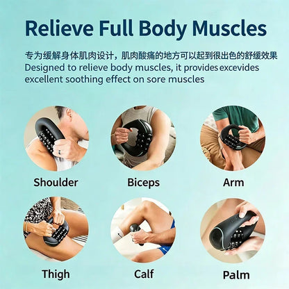Mini 3-Speed Powerful Percussive Massager Rechargeable Deep Tissue Rolling Stick for Whole Body Muscle Recovery And Fatigue Reli