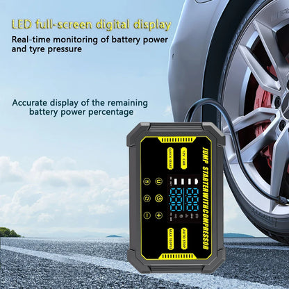Car Jump Starter 1500A Power Bank 150PSI Pump Air Compressor Emergency Battery Booster Power Bank Start