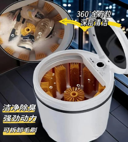 220V Semi Automatic Shoe Washing Machine Home Use Compact Washer for Shoes Socks Underwear DS