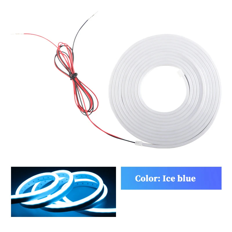 Car Trunk Dynamic Flowing Light Strip 4m/2m Automatic On/Off Scanning Lamp Flexible Waterproof Light Strip Hidden Installation