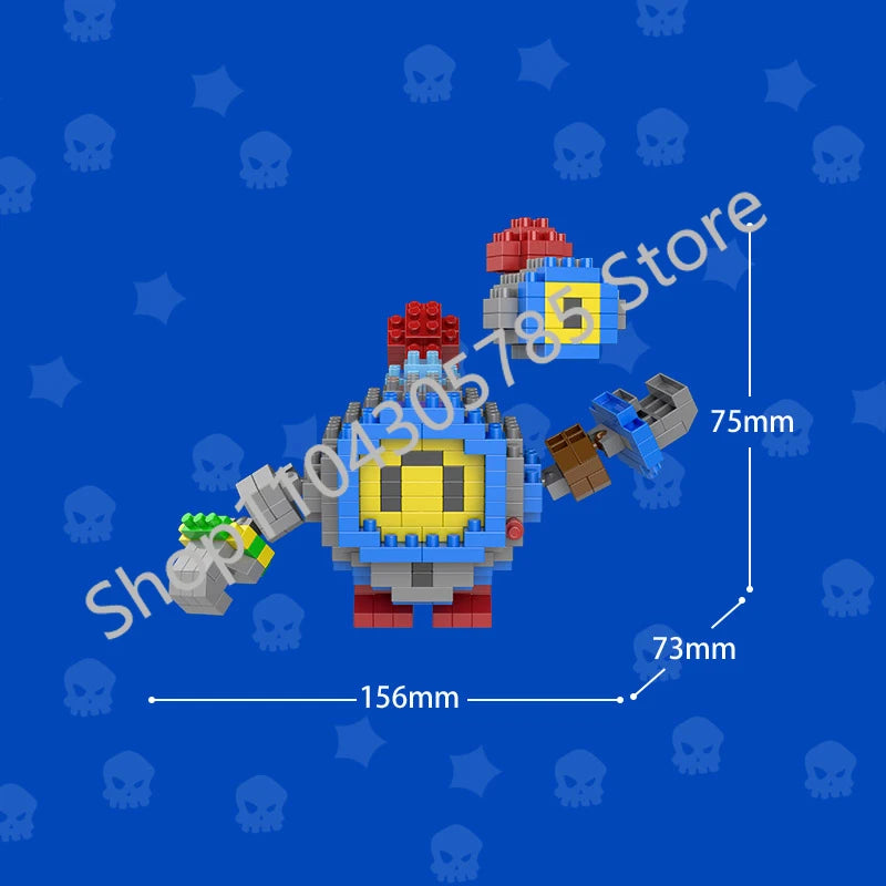 Mini Anime Brawl Stars Figures Pack Fashion Original Decorations Cartoon Heroes Model Dolls Boys Christmas Gifts Collectible