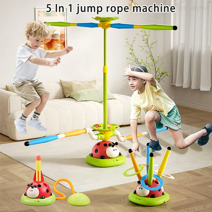 4 Styles Ladybug Multifunction Exercise Machine Ferrule Jump Rocket Launcher Toy Sports Entertainment Game Outdoor Educational