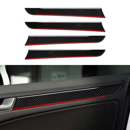 Car Center Console Gear Shift Panel Set, For Audi A4 S4 RS4 A5 S5 RS5 (2007-2016) Carbon Fiber Interior Sticker Trim Accessories