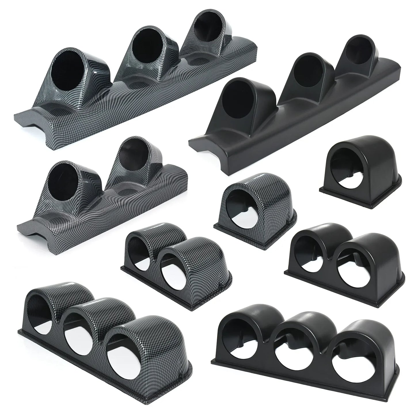 52MM Car Gauge Pod Black Single & Dual & Triple Hole Gauge Holder Racing Car Left Right Drive Bracket for 2 inch Meter Universal