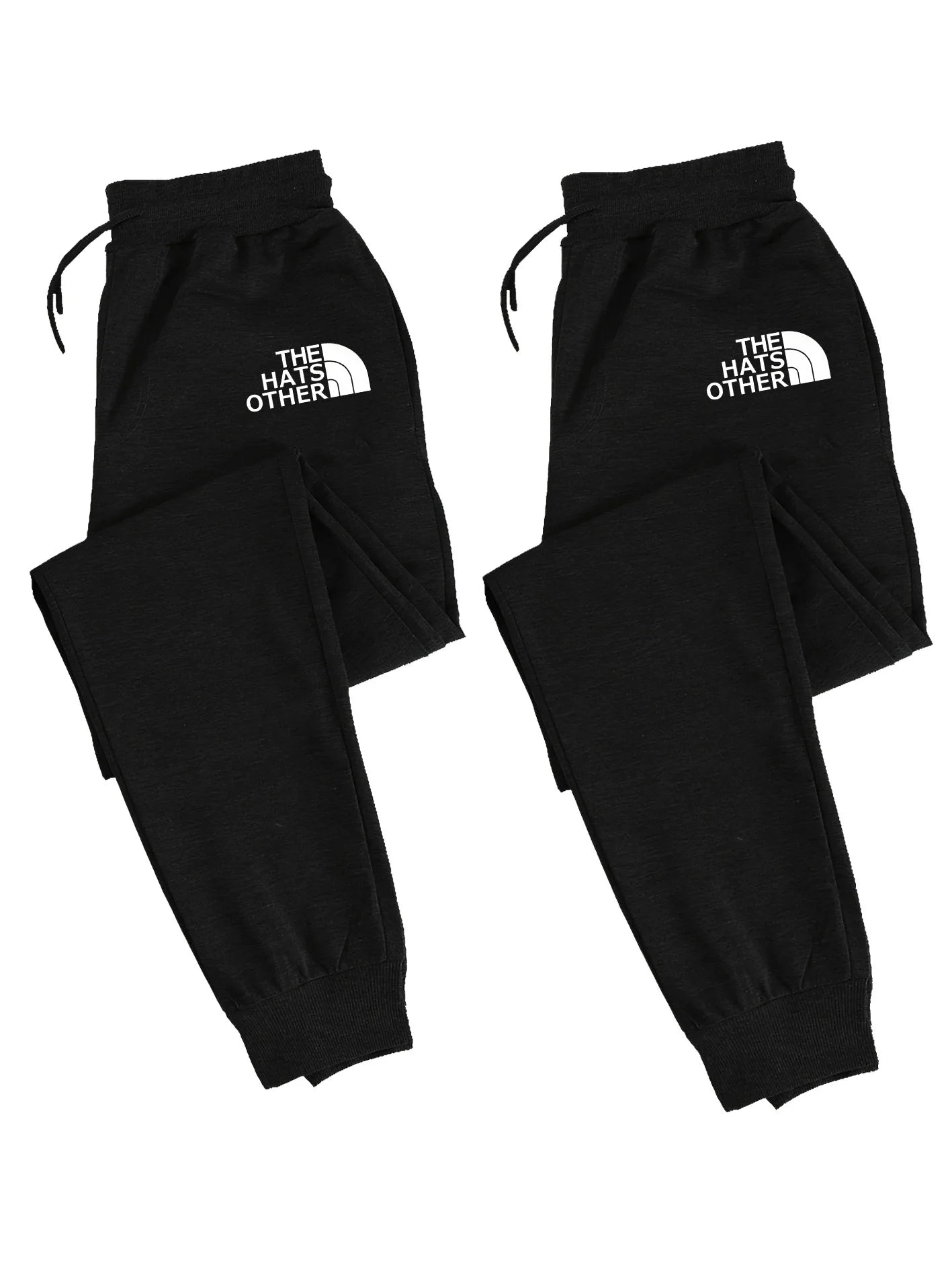 2-Pack Men's Polyester Joggers, Drawstring Waist, Wrinkle-Resistant, Breathable, Slim-Fit, Cuffed Hem, Smooth Drape, Ide