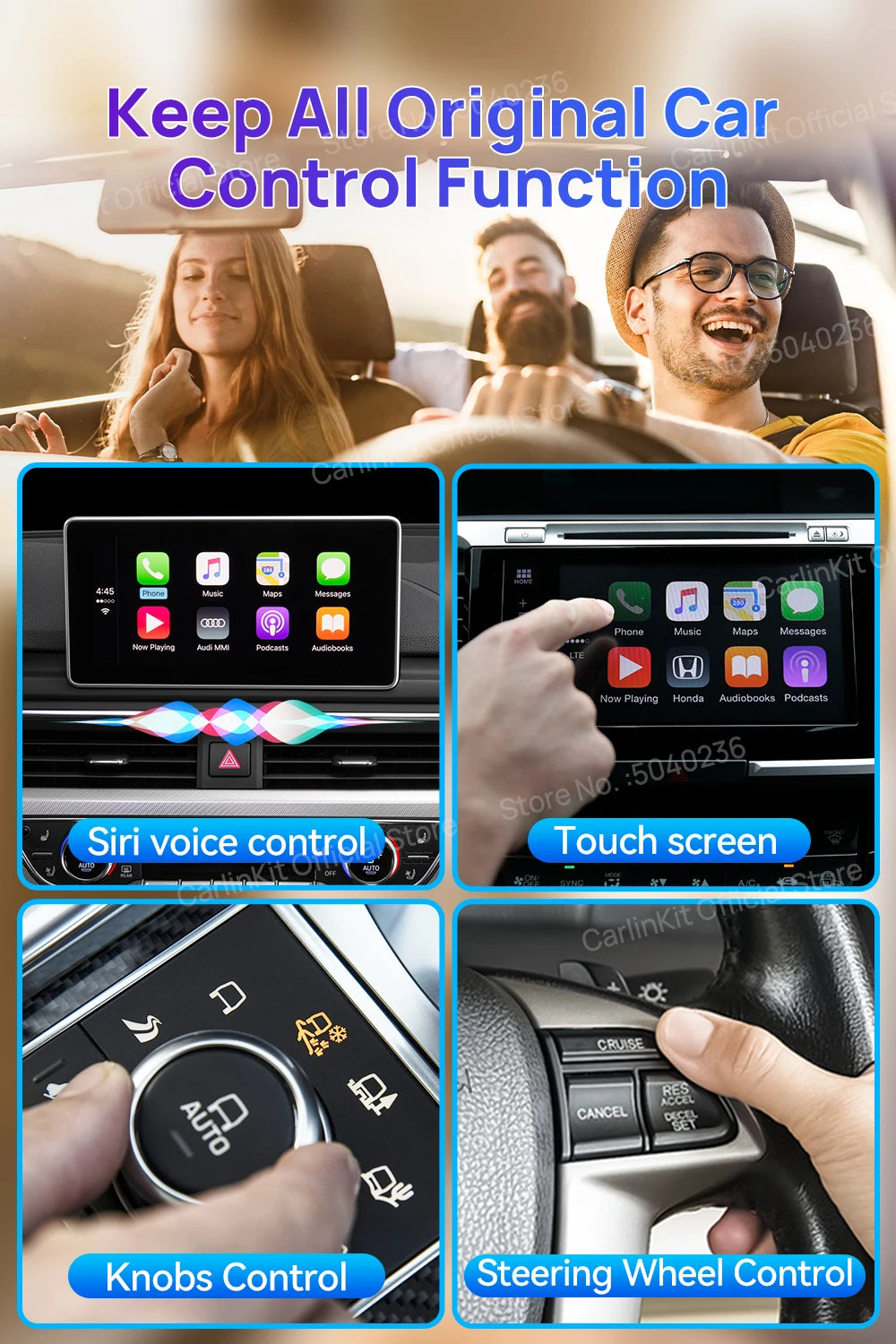 2026 CarlinKit CarPlay AI Box Android 13.0 QCM6225 8-Core Android Auto Wireless CarPlay Adapter 2.4+5GGPS 64G 128G FOTA Upgrade