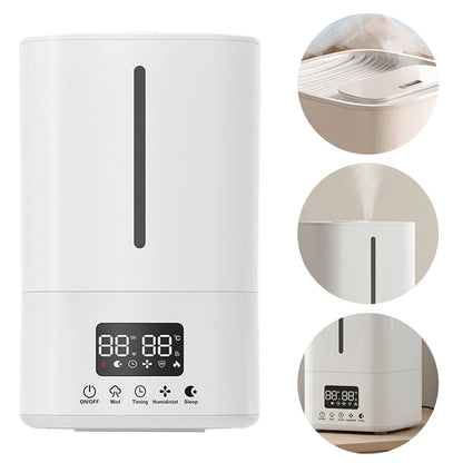 5L Air Humidifier with Air Purifier Cool Mist Humidifier Top Fill Humidifier for Baby Nursery Plants Indoor