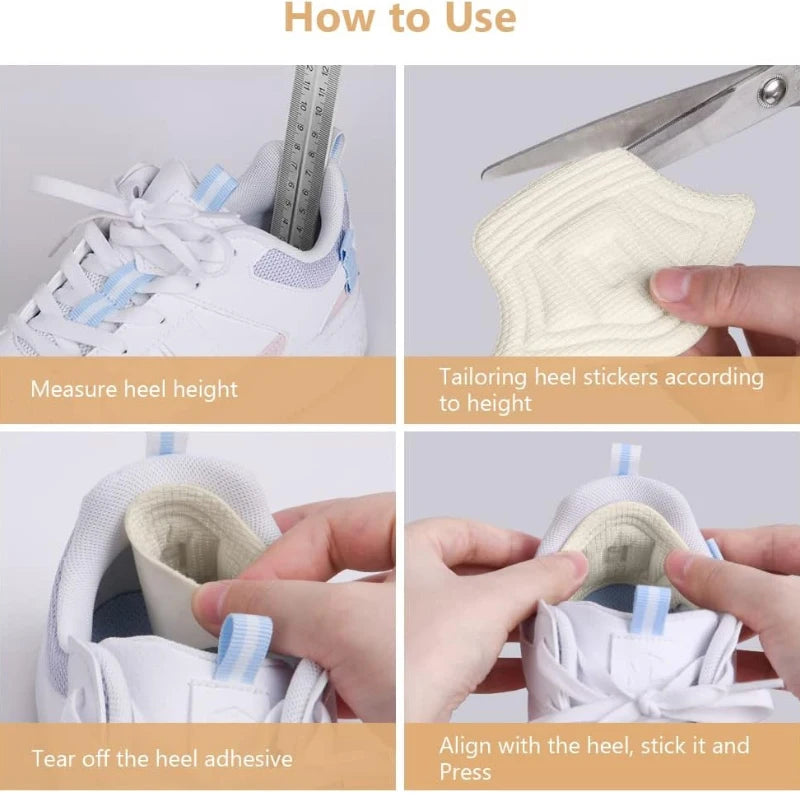 2/20PCS Adjustable Heel Insoles Shoe Pads for Sport Shoes Heel Protectors Back Stickers - Foot Pad Insole for Adjustable Size Fe