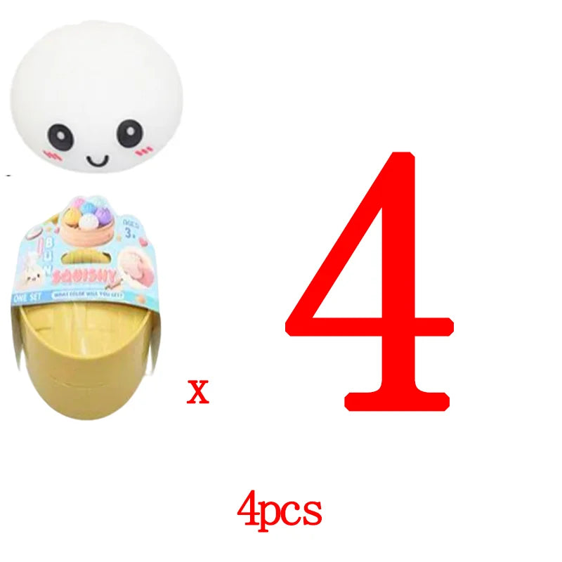 In stock hot sales 6 Cm Giant Dumpling 4 Inch Dumpling Stress Bun Anxiety Soft Decompression Dough For Adults Skateboard
