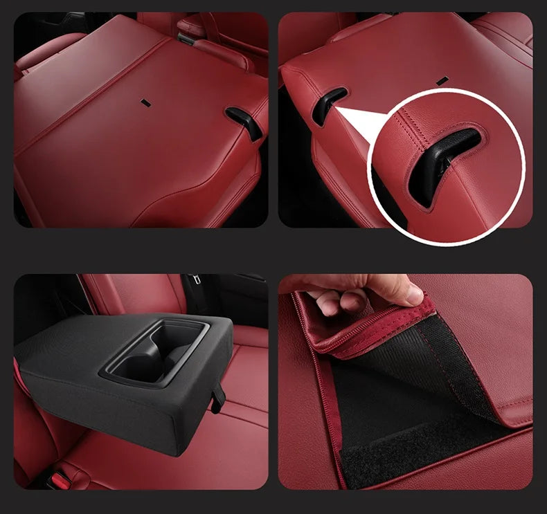 Custom Fit Car Accessories Seat Covers for Hyundai Santa Fe Tucson Elantra Palisade Kona Sonata Loniq 5-8 Seats Leather Full Set