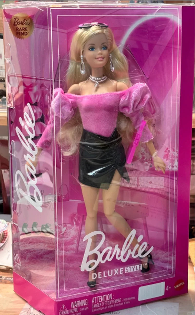 Superstar New 2026 Genuine Officially Licensed Barbie 2026 Deluxe Fashion Series Pink Black Lace Collectible 30cm Barbie Doll