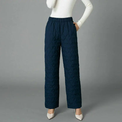 2025Women Winter Down Cotton Pants Large Size Thicked Thermal Quilted Cotton Trousers Middle Aged Elderly Mama Warm Pants M-3XL