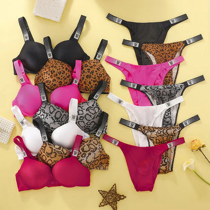 Victoria's Secret Lingerie Sleepwear Lingeries Ensemble Underwired Bra New Women Sexy Push Up Bra And Panty Set Lace Underwear