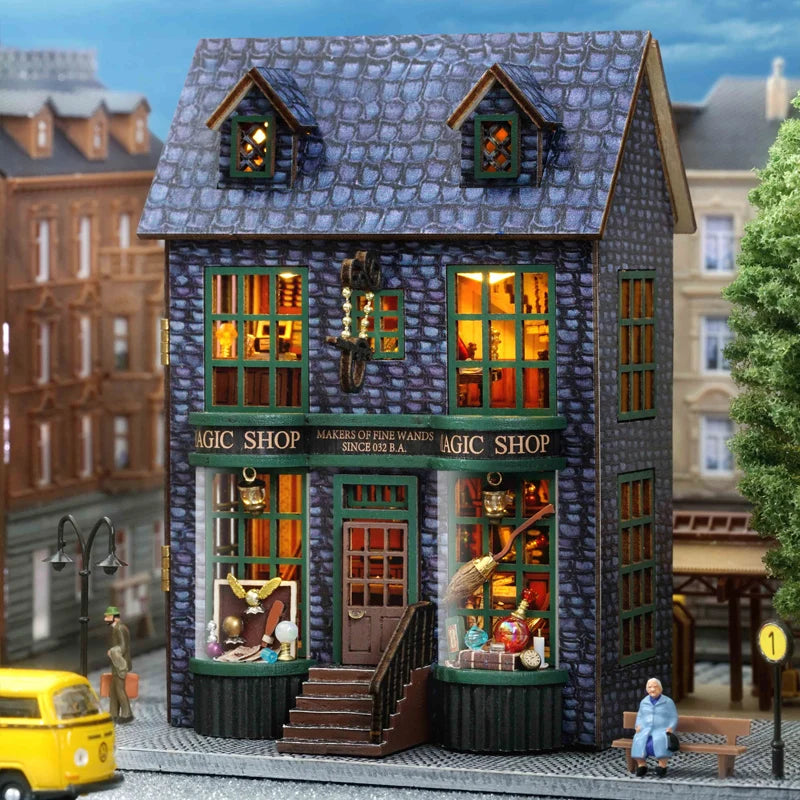 Diy Mini Wooden Dollhouse With Furniture Light Doll House Casa Miniature Items maison  For Toys Birthday Gifts