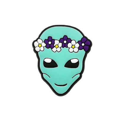 1/25PCS Space & Alien Theme Shoe Charms Set DIY Decorative Pins UFO Rocket Astronaut Clogs Accessories for Women Men Shoe Buckle