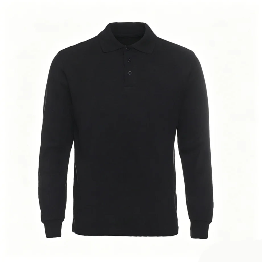 Top Compass Patch Long Sleeved Polo Shirt Spring Autumn All Cotton Casual Men's Luxury Golf Long Sleeved T-shirt Top Asian S-3XL