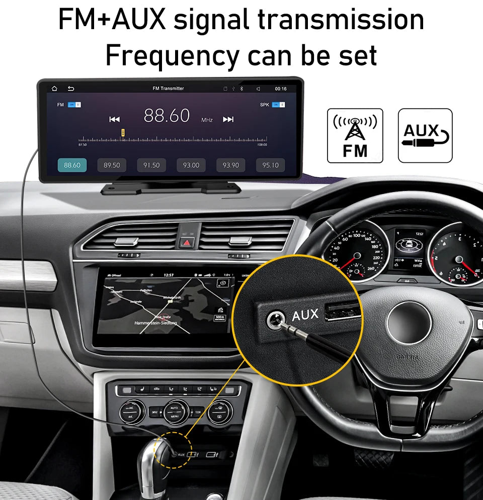 10.26” QLED Screen Universal autoradio MP5 Car Radio MultimediaI  WIFI Wireless Carplay Android Auto for Apple Or Android