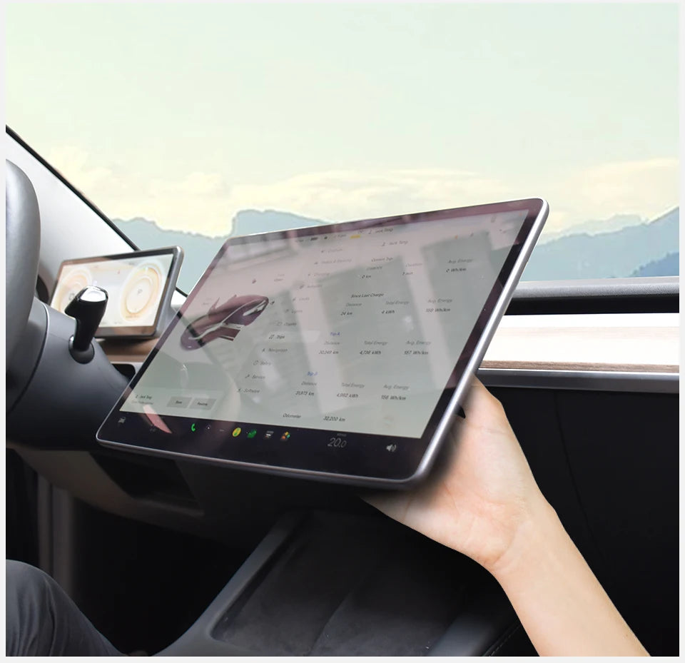 Screen Swivel Tilt Rotation Mount Kit for Tesla Model 3 Highland Y Juniper 2017-2026 Four Direction Screen Rotating Bracket