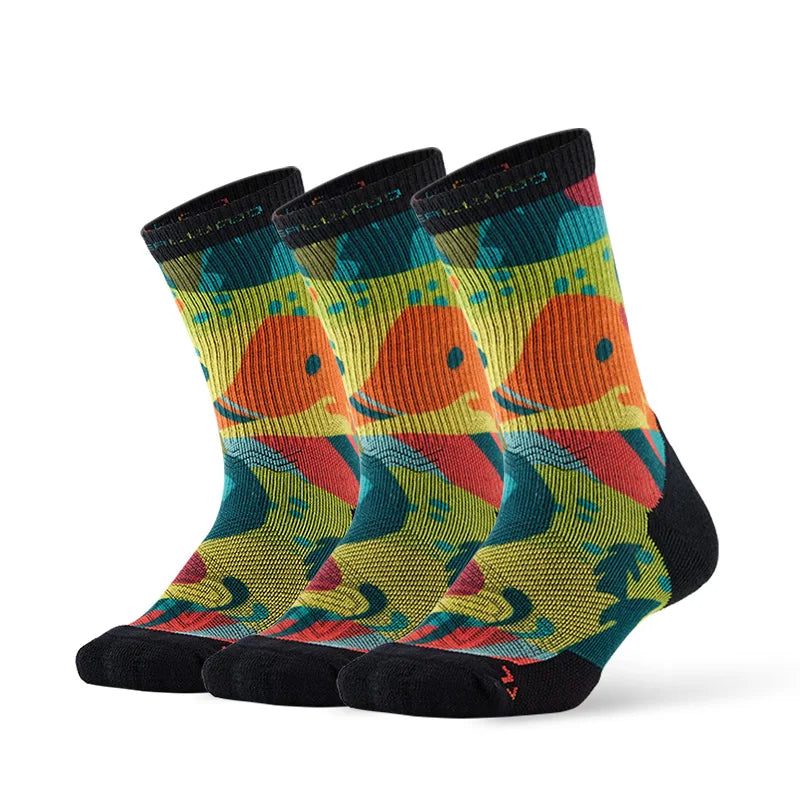 3 Pairs ZEALWOOD Athletic Running Socks Men's Women's Merino Wool Anti-blister Cushion Socks Hiking Environmental Protection