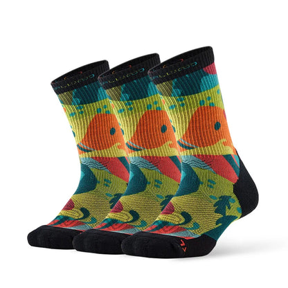 3 Pairs ZEALWOOD Athletic Running Socks Men's Women's Merino Wool Anti-blister Cushion Socks Hiking Environmental Protection