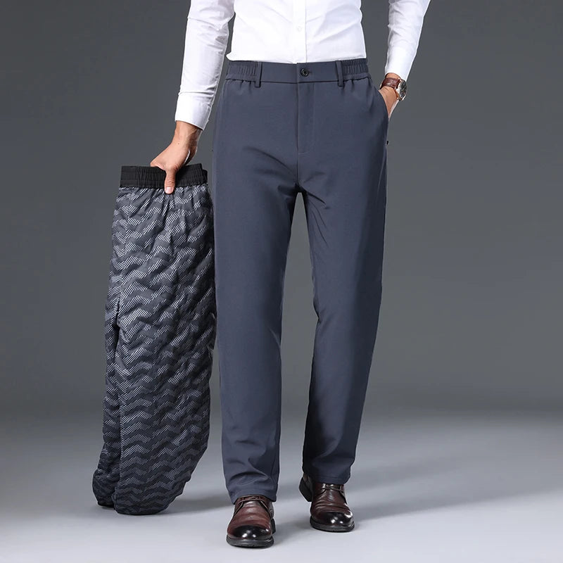 Real 90% White Duck Down Trousers 2025 Men Winter Keep Warm Suit Pants Thick Elastic Waist Male Duck Down Trousers
