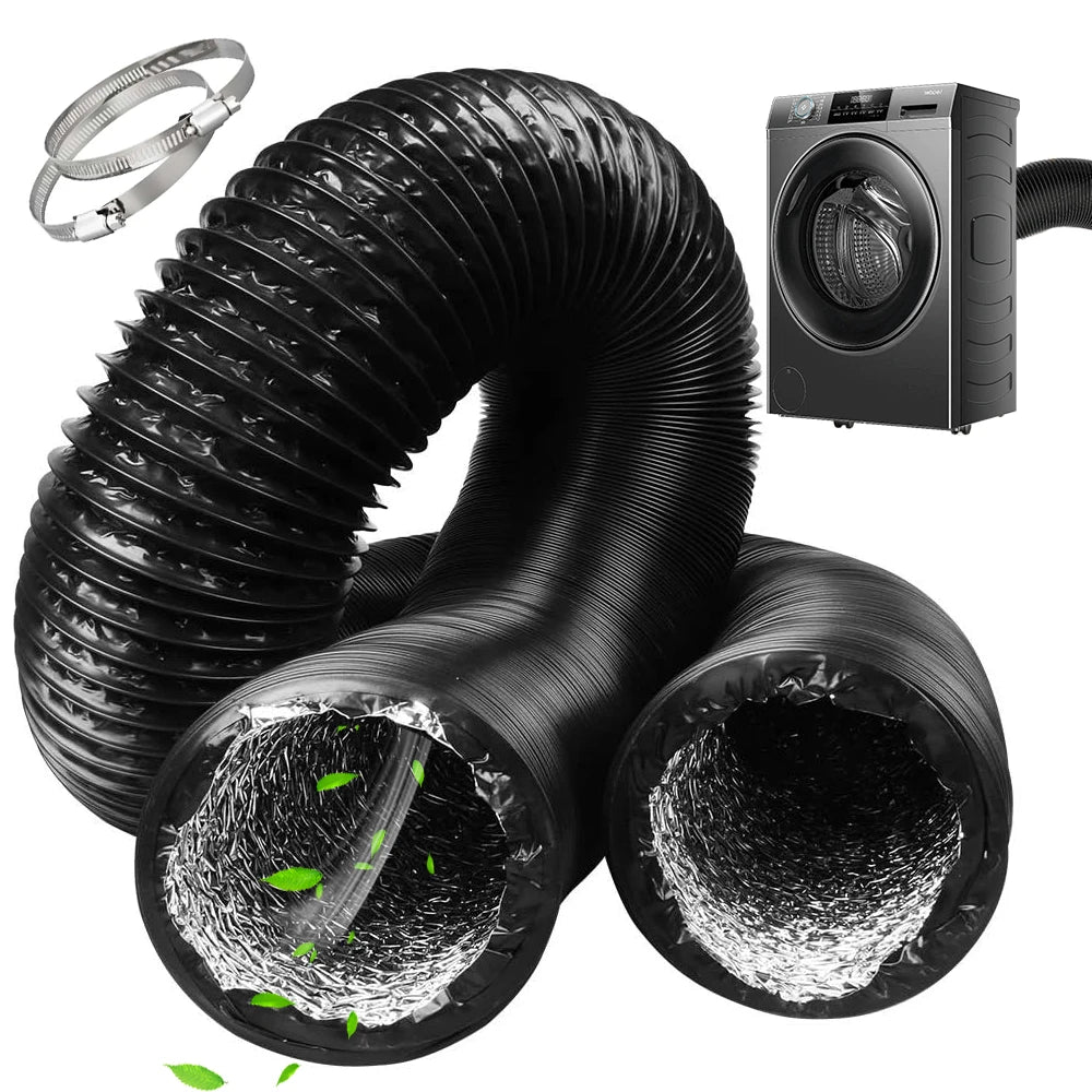 Aluminum foil exhaust hose, 3 meters extendable, 100mm diameter, universally compatible with multiple devices. Accessories for portable air conditioners/dryers/range hoods/exhaust fans. A practical home gift.