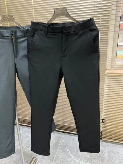 Men's Winter Commuter Casual Goose down Pants Straight Leg Fashionable Urban Style Warmth Business Casual Pure Color