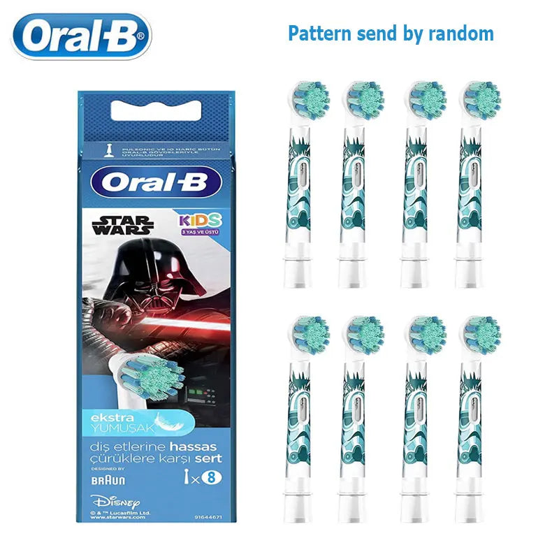 Oral B EB10 Toothbrush Heads for Kids Soft Bristle Electric Tooth Brush Replacement Refill Children's Teeth Cleaning Star Wars