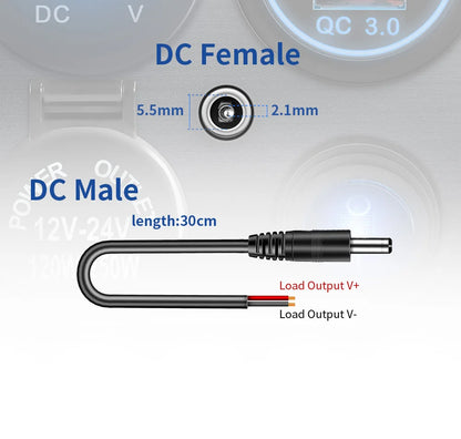 Dual Port Usb 36W On Off Digital Led Voltmeter For Car Splitter Cigarette Lighter Socket 12V QC Adapter 3.0 Quick Phone Charger