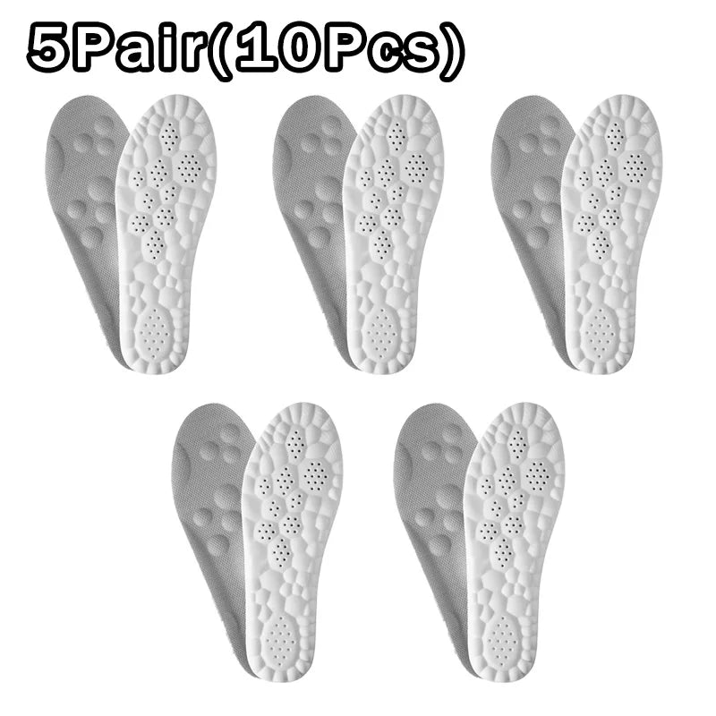 4D Cloud Cushion Insoles for Sneakers Arch Support Breathable Inserts Soft Comfort Pads for Plantar Fasciitis & All-Day Standing