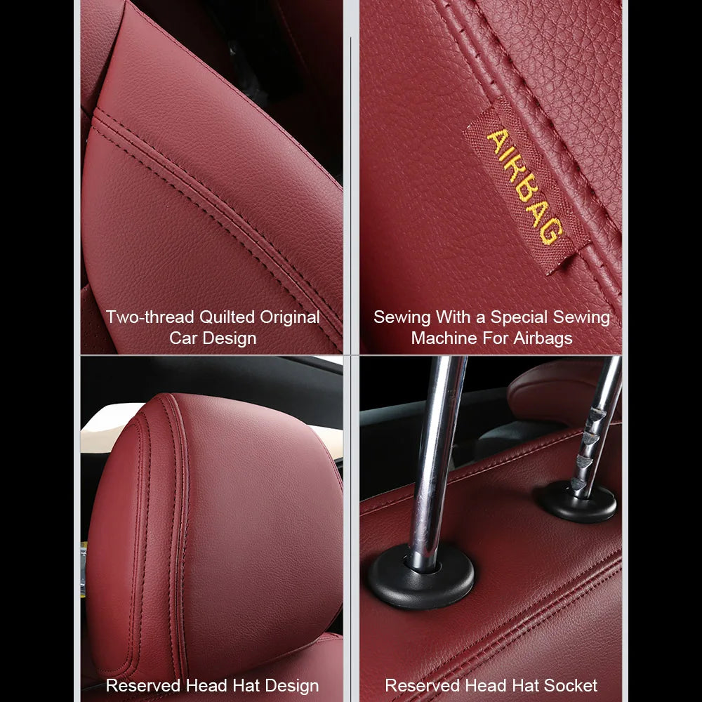 For Volkswagen VW Golf 6 GTI 2009 2010 2011 2012 Nappa Leather Custom Car Seat Covers for 2 Front Seats Protector Accessories