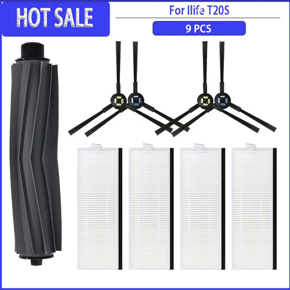 Roller Side Brush HEPA Filter For ILIFE T20s Robot Vacuum Vacuum Cleaner Replacement Spare Parts